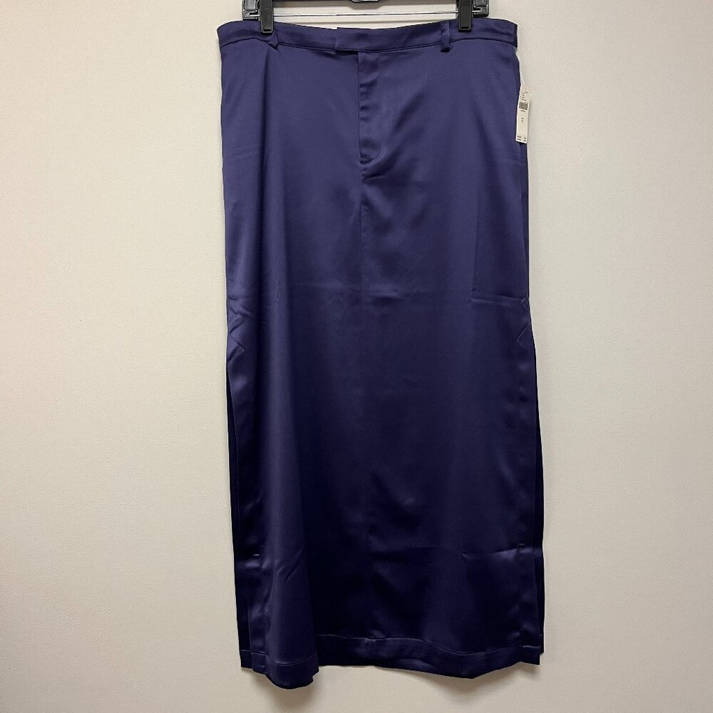 Anthropologie Long skirt dressy blue purple navy Size 12 NWT Stunning!!